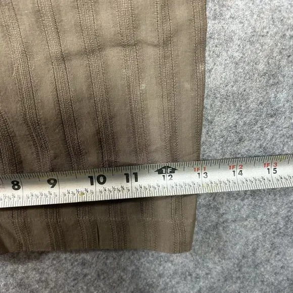 American Eagle Bella Jumpsuit Small Wide Leg Brown Striped Cotton Tie Straps - Picture 7 of 11